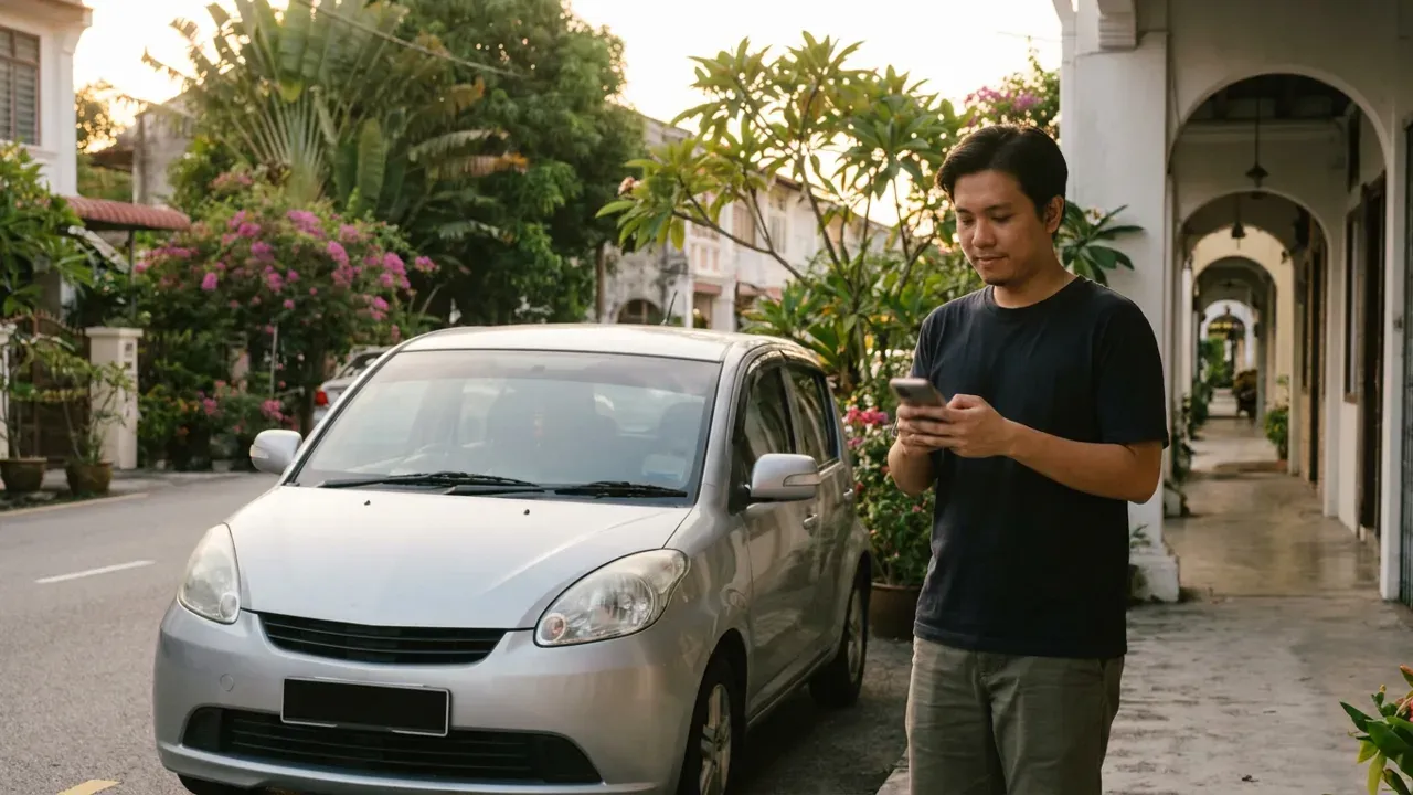 Menyemak penyenaraian kereta sewa untuk tarikh di Penang