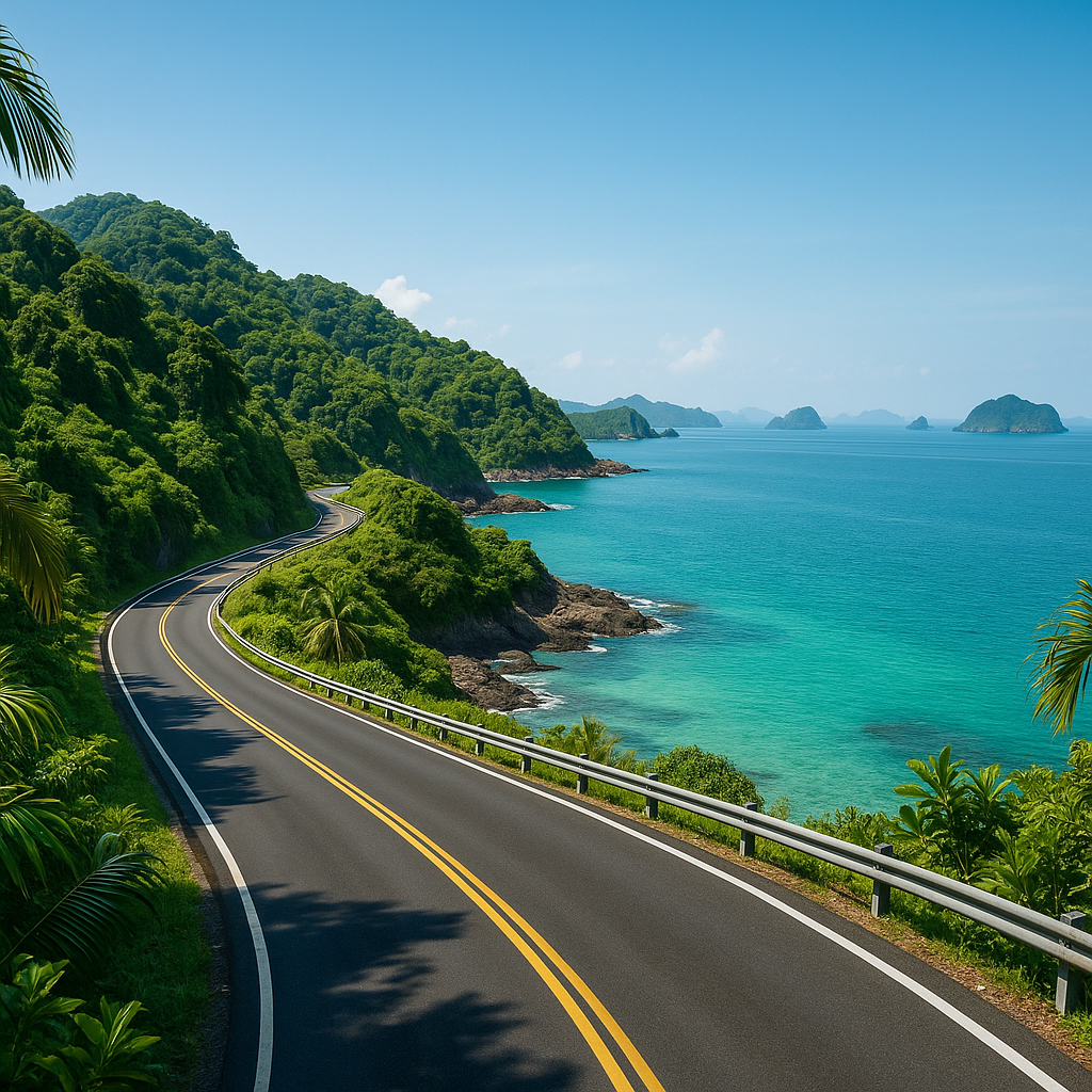 Winding coastal road Langkawi