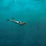 girl exploring one of the diving sites in malaysia