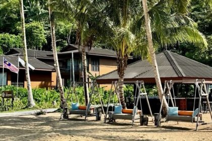 swings under palm trees, one of many things to do if you're wondering what to do in tioman