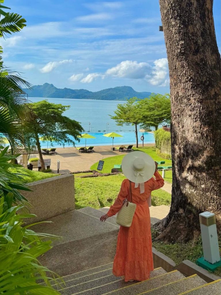 woman looking over langkawi, one of the most beautiful and best islands in malaysia